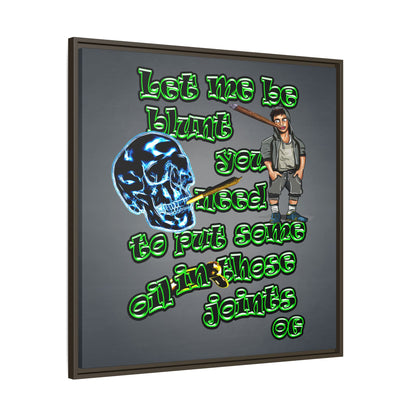 og - framed canvas art (grey-light grey)