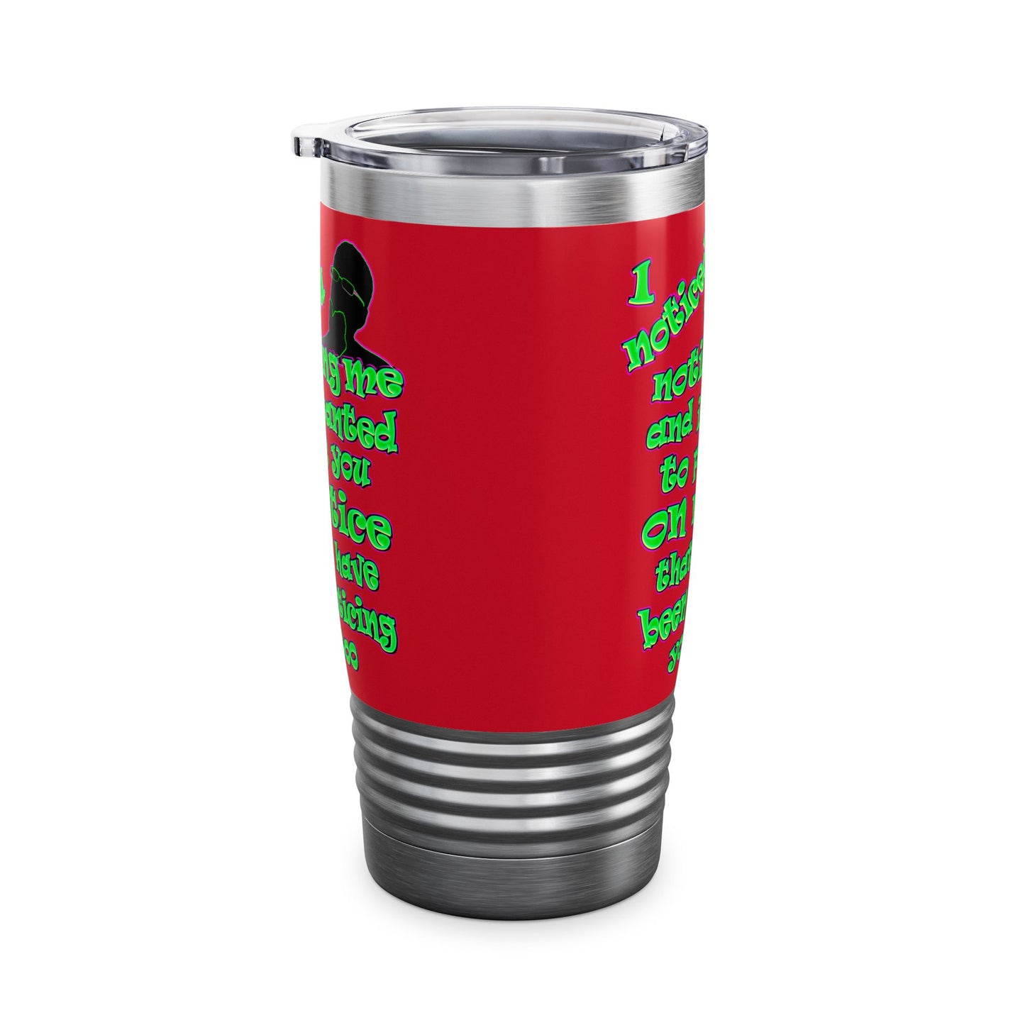 noticed you noticing - Ringneck Tumbler, 20oz (dark red)