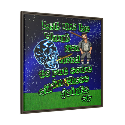 og - framed canvas art ('snoops' background)