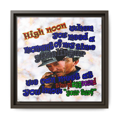 high noon - framed canvas art (white marble)