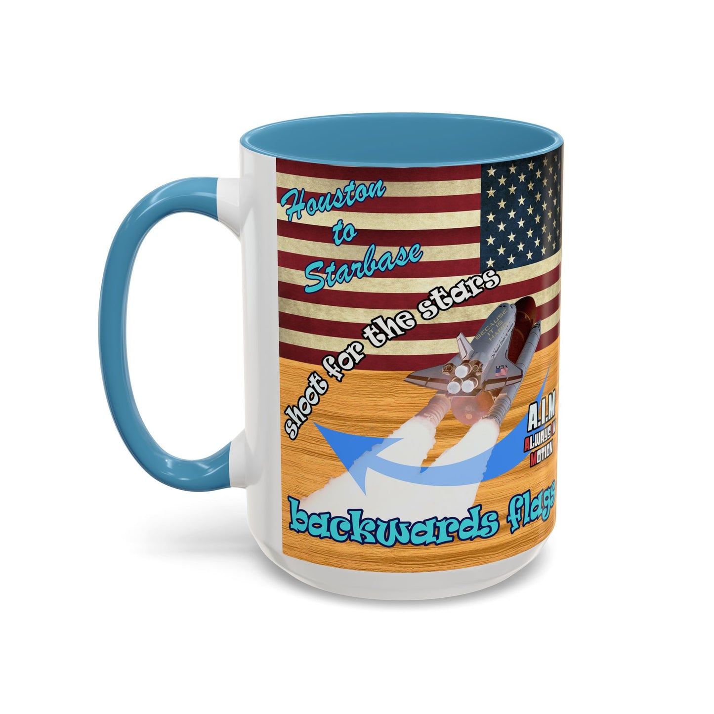 shoot for the stars - Accent Mug (butterscotch wood finish)