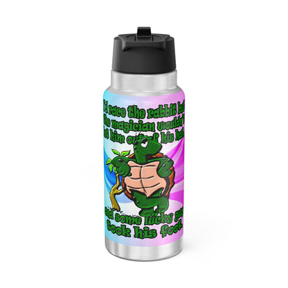 turtle race - Gator Tumbler, 32oz  (light blue-pink wave)