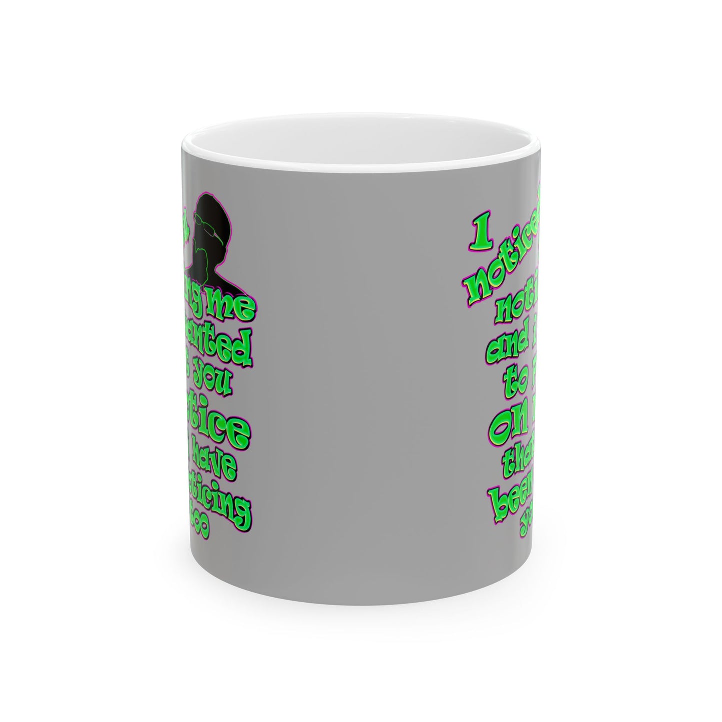 noticed you noticing - White Mug (light grey)
