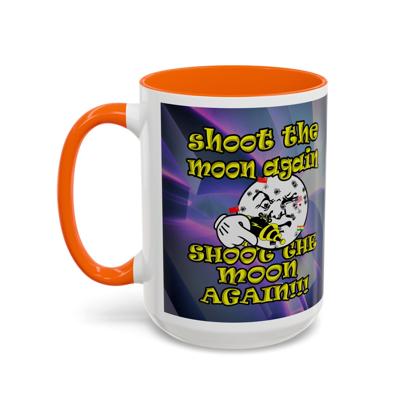 shoot the moon again - Accent Mug (grey-pink wave)