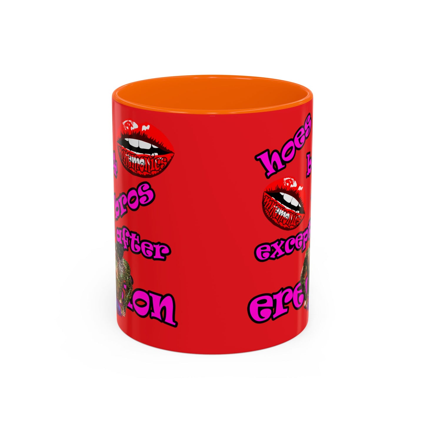 hoes b4 bros - Accent Mug (red)