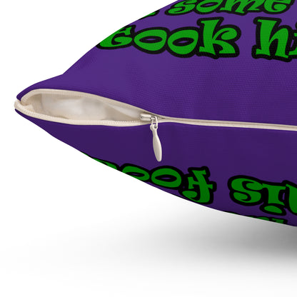 turtle race - Spun Polyester Square Pillow - (purple)