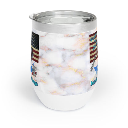 shoot for the stars - Chill Wine Tumbler (white marble)