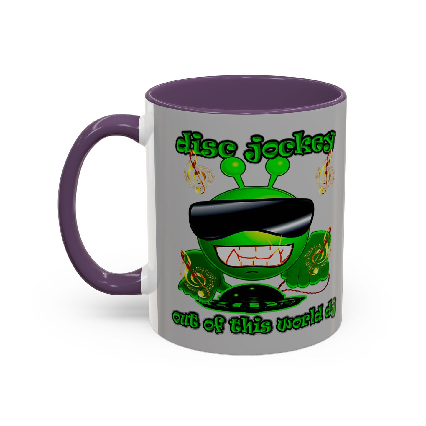 disc jockey - Accent Mug (light grey)