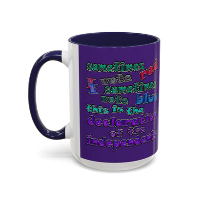 declaration of the independents - Accent Mug (purple)