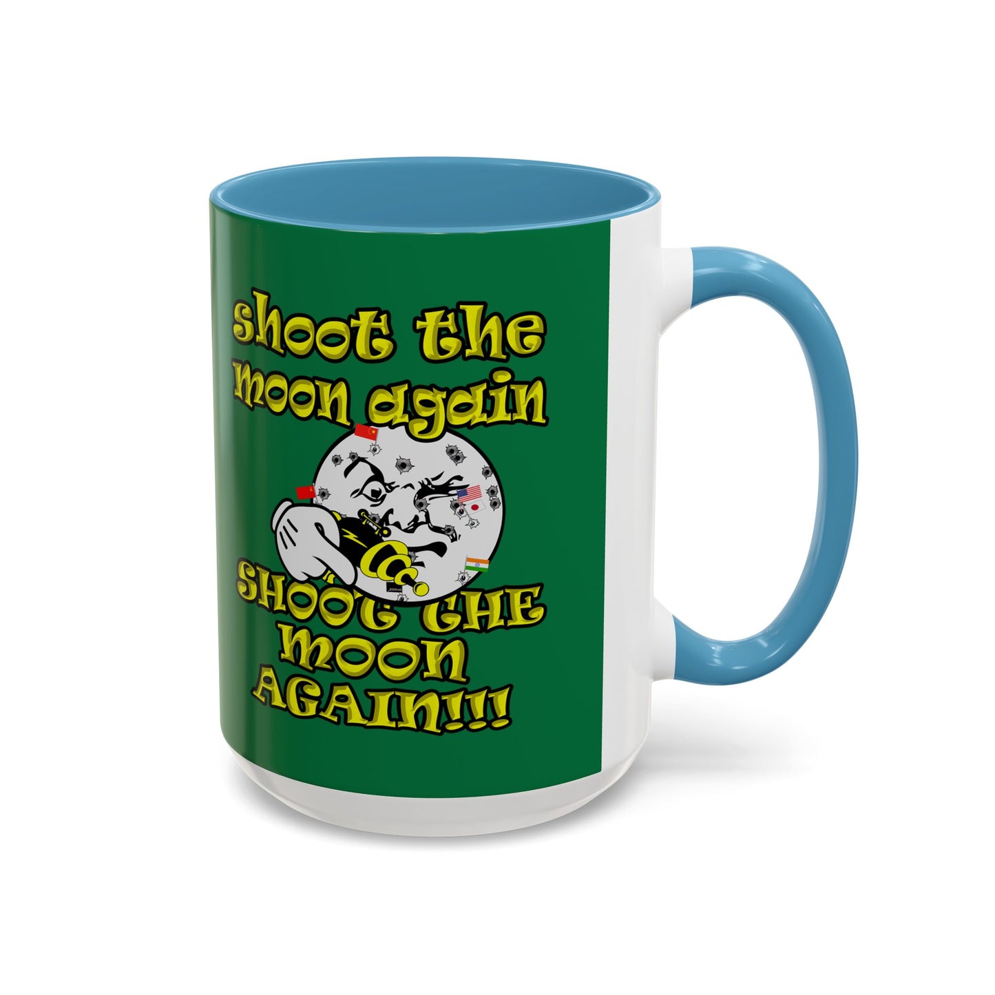 shoot the moon again - Accent Mug (dark green)