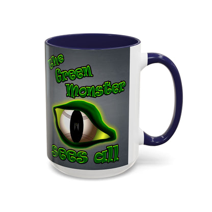green monster - Accent Mug (grey-light grey)