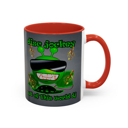disc jockey - Accent Mug (grey-light grey)