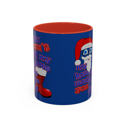 santa's shoes - Accent Mug (dark blue)
