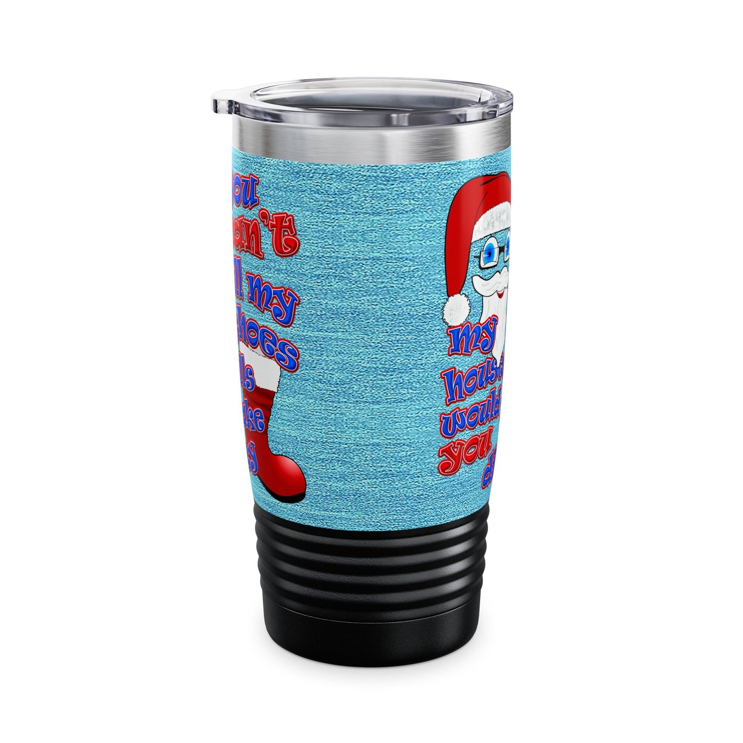 santa's shoes - Ringneck Tumbler, 20oz (faded blue)