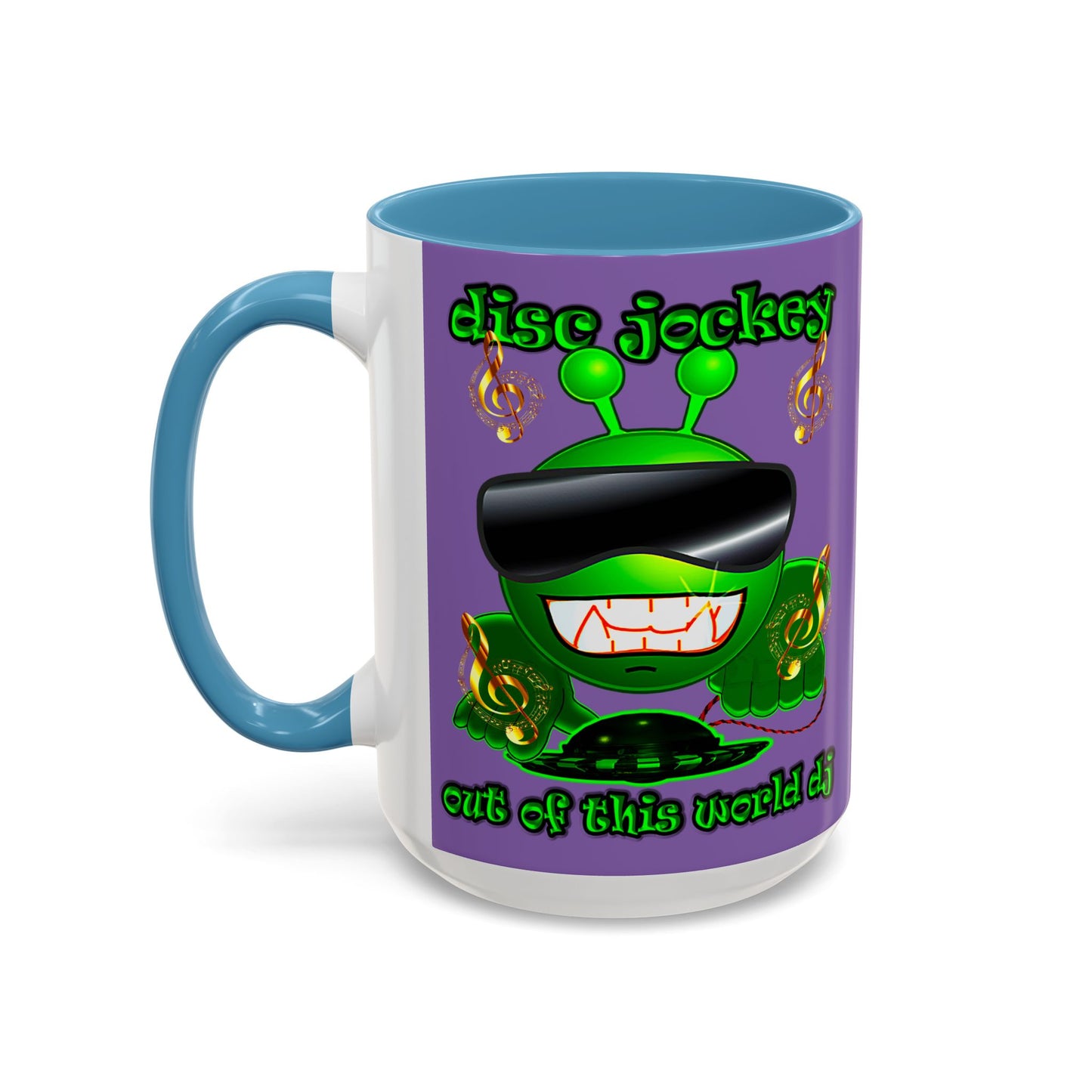 disc jockey - Accent Mug (light purple)