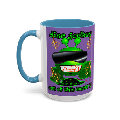 disc jockey - Accent Mug (light purple)