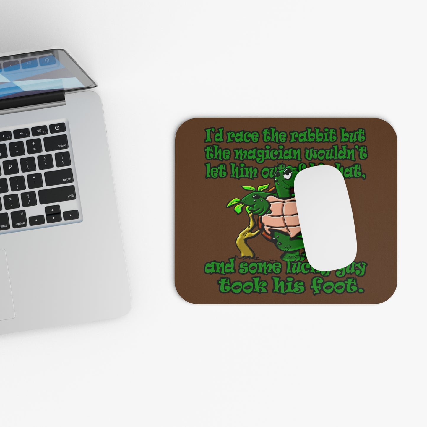 turtle race - Mouse Pad (Rectangle) (brown)