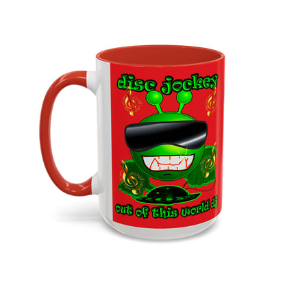 disc jockey - Accent Mug (red)