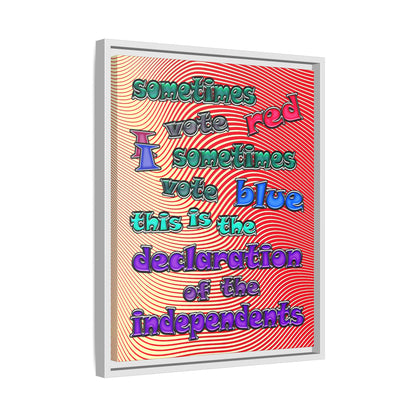 declaration of the independents - framed canvas art (yellow-orange wave)