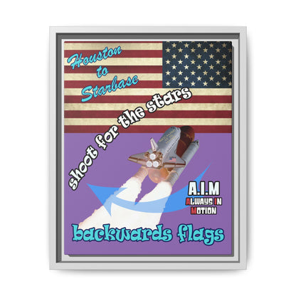 shoot for the stars - framed canvas art (light purple)