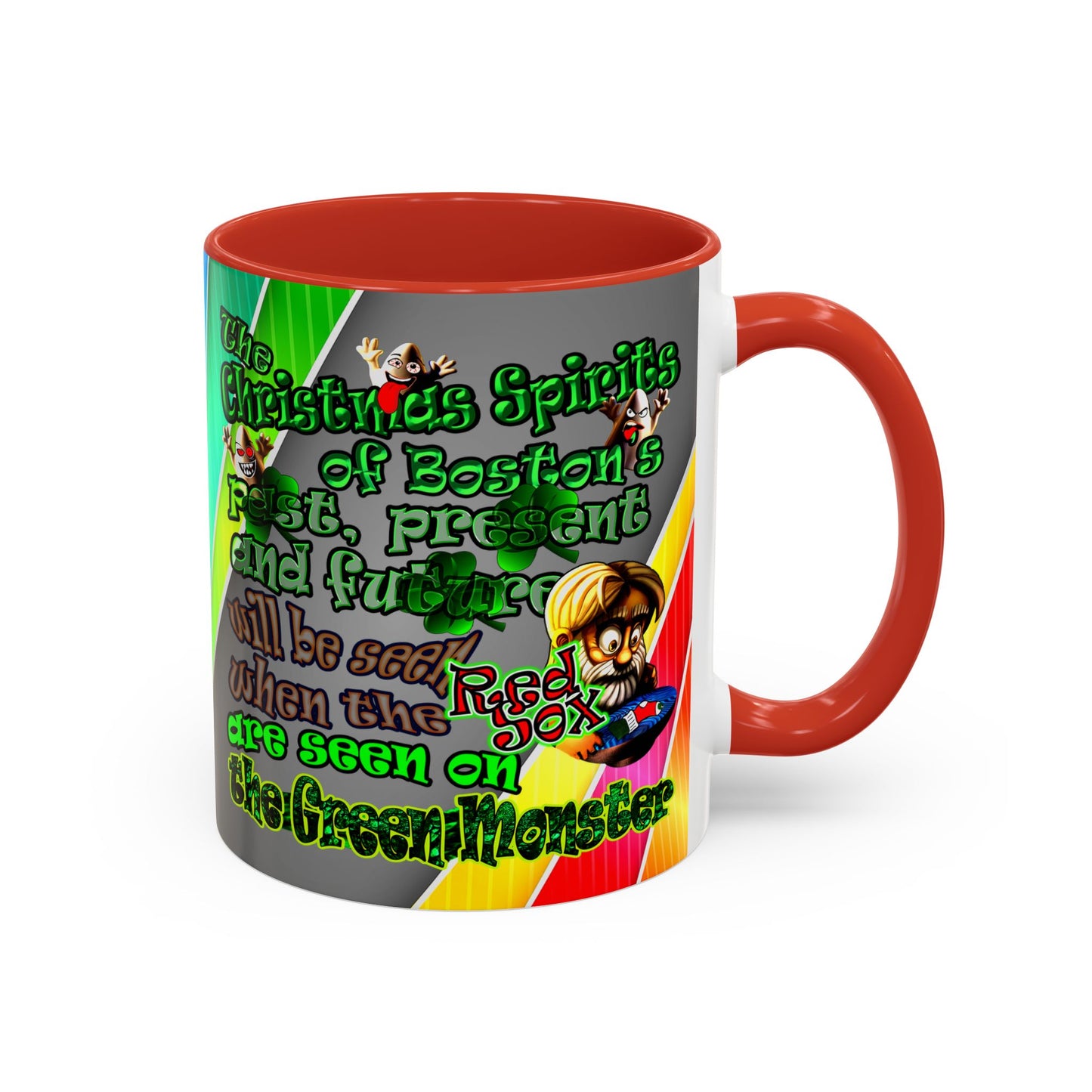 christmas spirits of boston - Accent Mug (rainbow split)