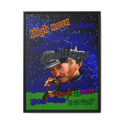 high noon - framed canvas art ('snoops' background)