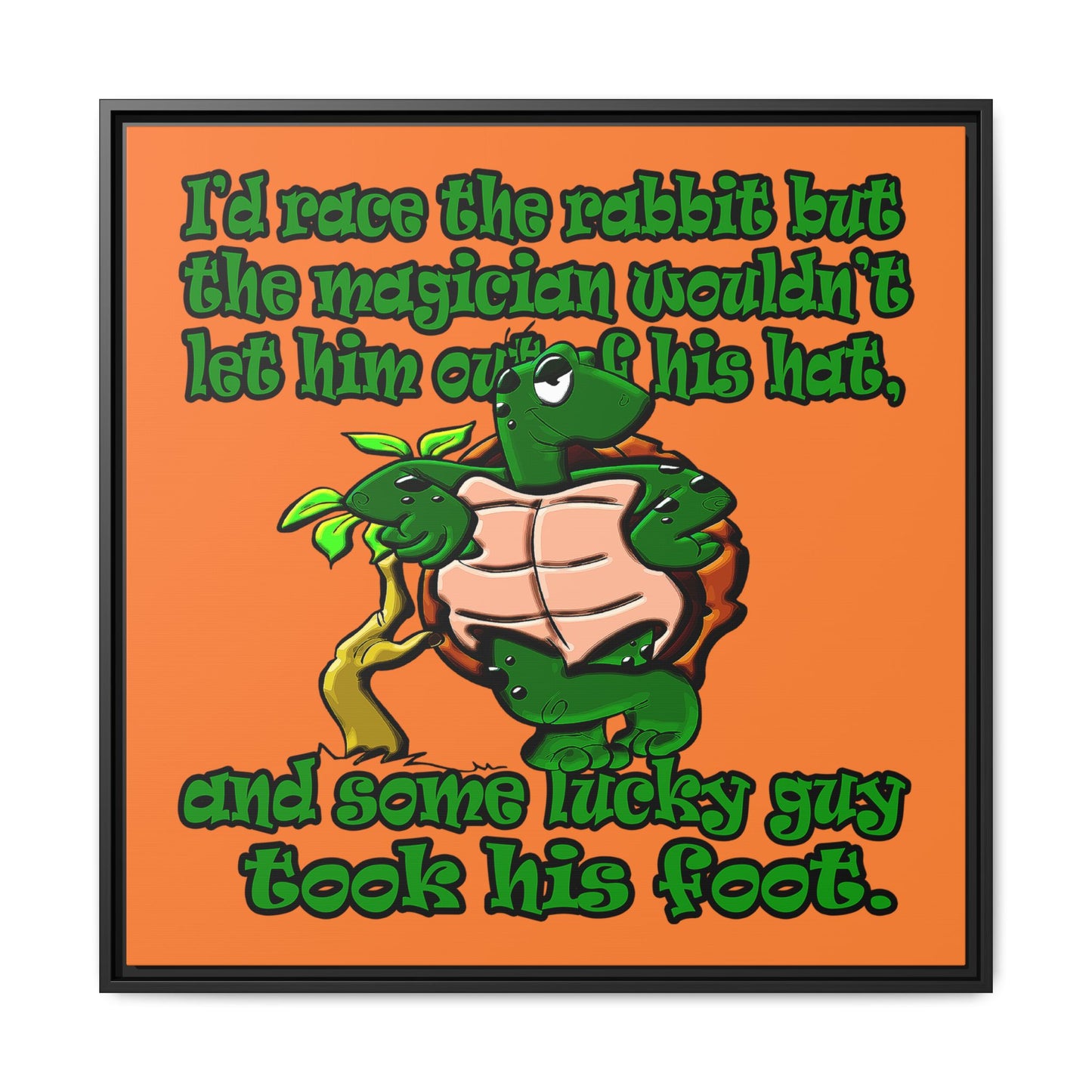 turtle race - framed canvas art (crusta)