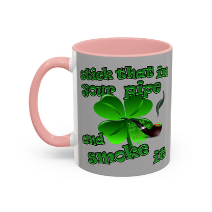 celtics logo - Accent Mug (light grey)