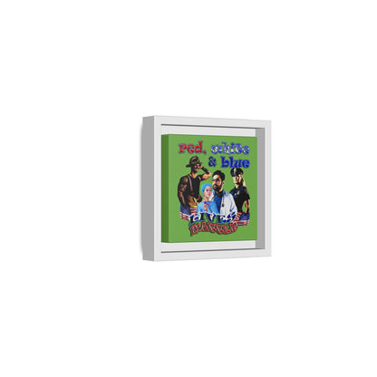 rw&b lives matter - framed canvas art (green)