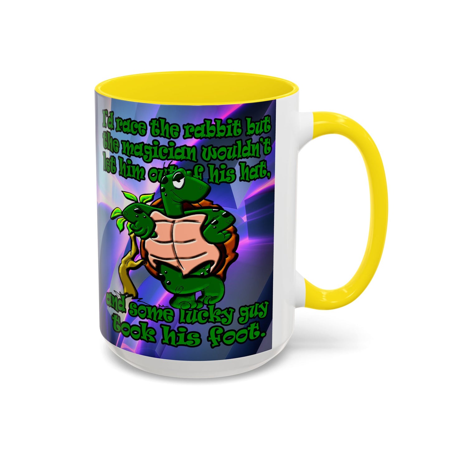 turtle race - Accent Mug (grey-pink wave)