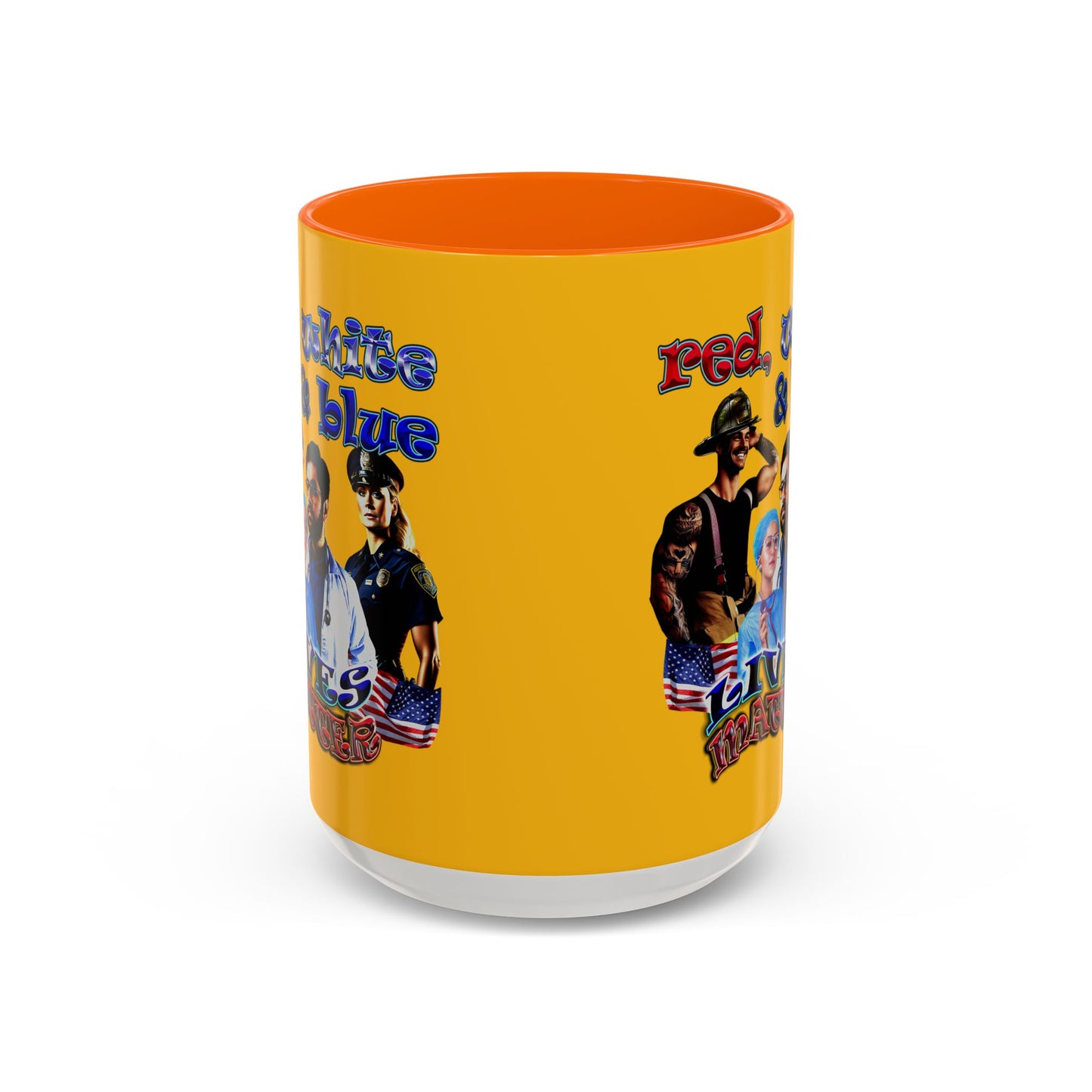 rw&b lives matter - Accent Mug (yellow)
