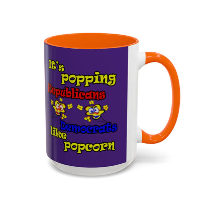 popping like popcorn - Accent Mug (purple)