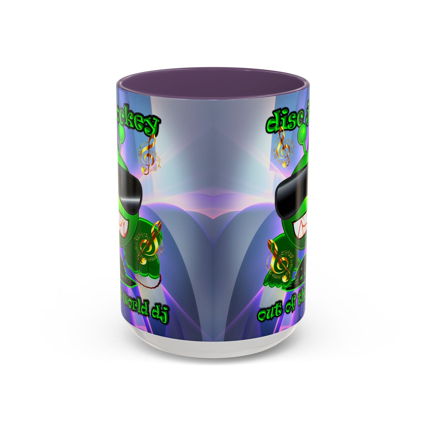 disc jockey - Accent Mug (grey-pink wave)