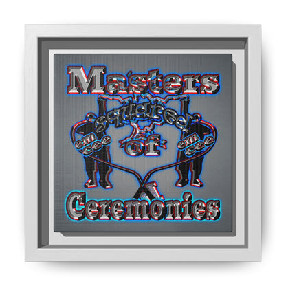 em cee squared - framed canvas art (grey-light grey)
