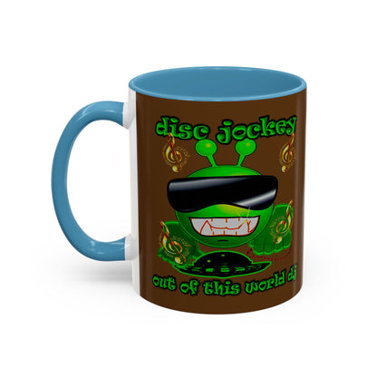 disc jockey - Accent Mug (brown)