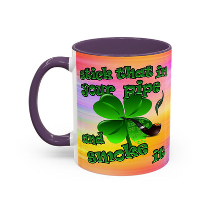 celtics logo - Accent Mug (color blur)