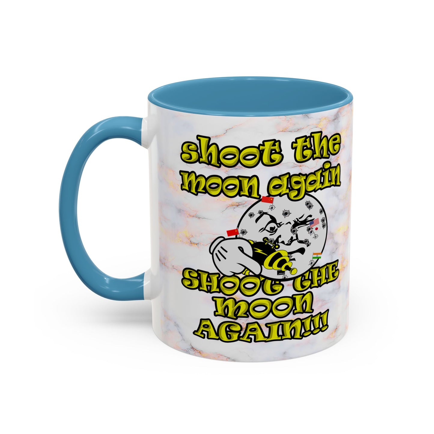 shoot the moon again - Accent Mug (white marble)