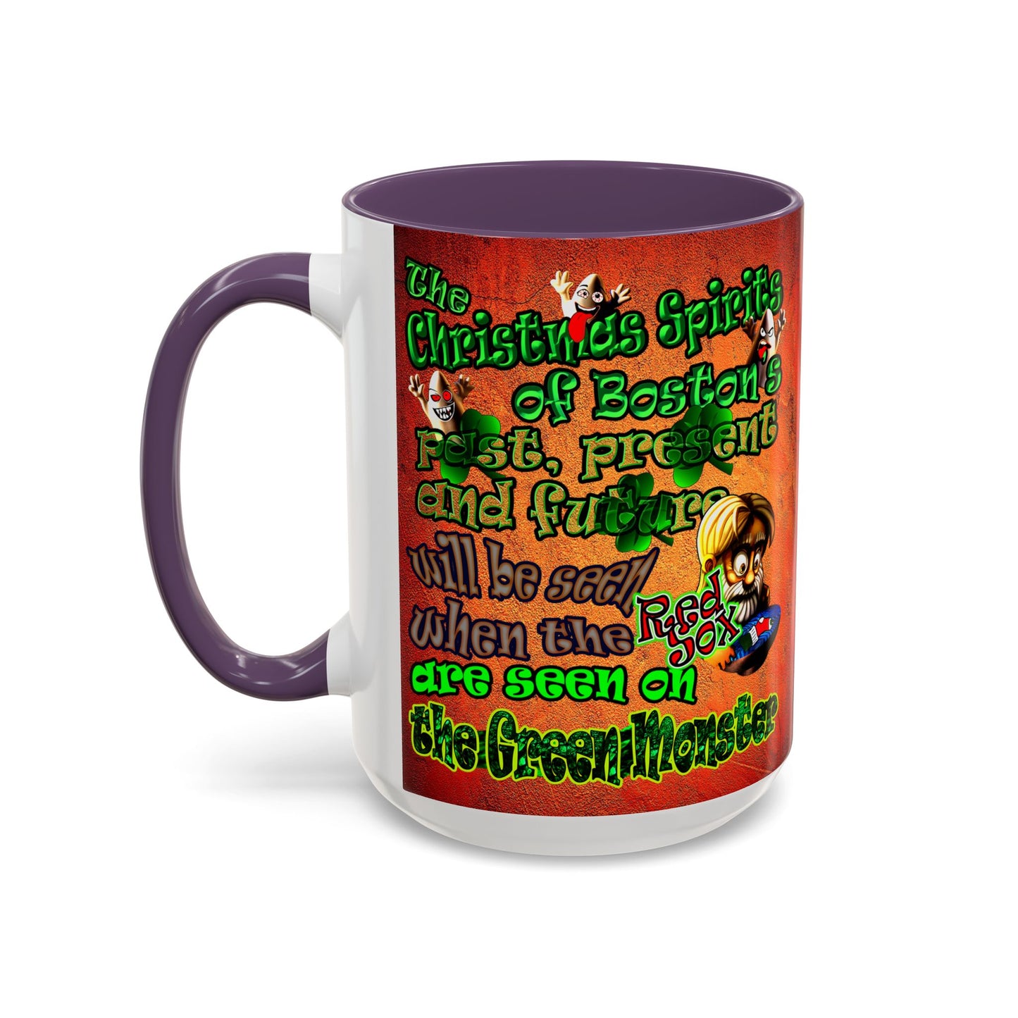 christmas spirits of boston - Accent Mug (burnt orange)