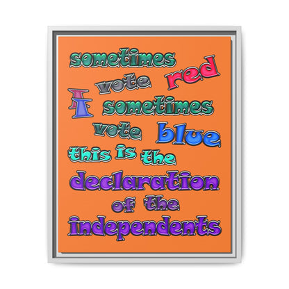 declaration of the independents - framed canvas art (crusta)