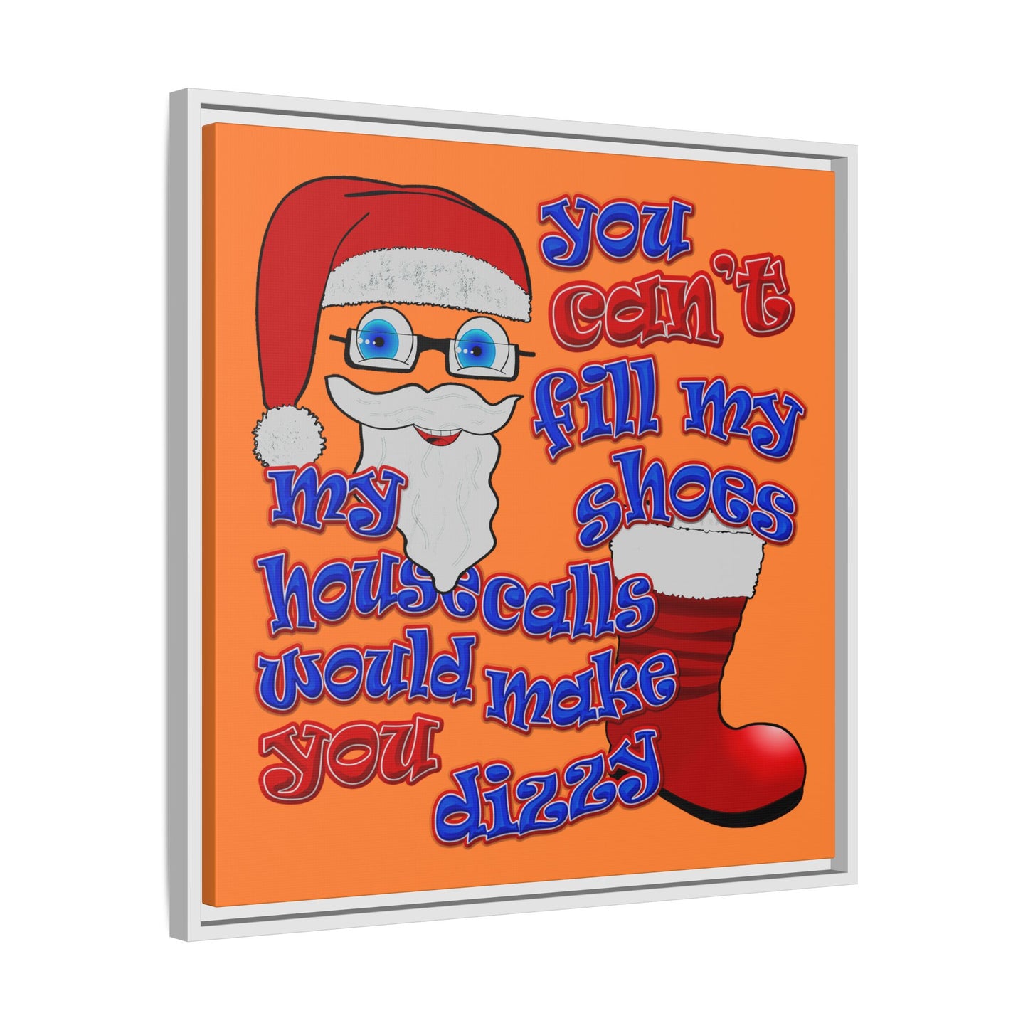 santa's shoes - framed canvas art (crusta)