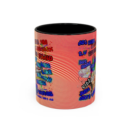 drop the beat - Accent Mug (yellow-orange wave)
