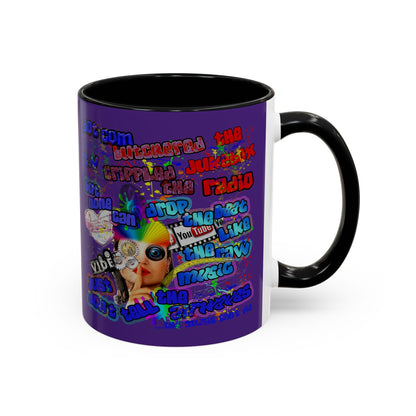 drop the beat - Accent Mug (purple)