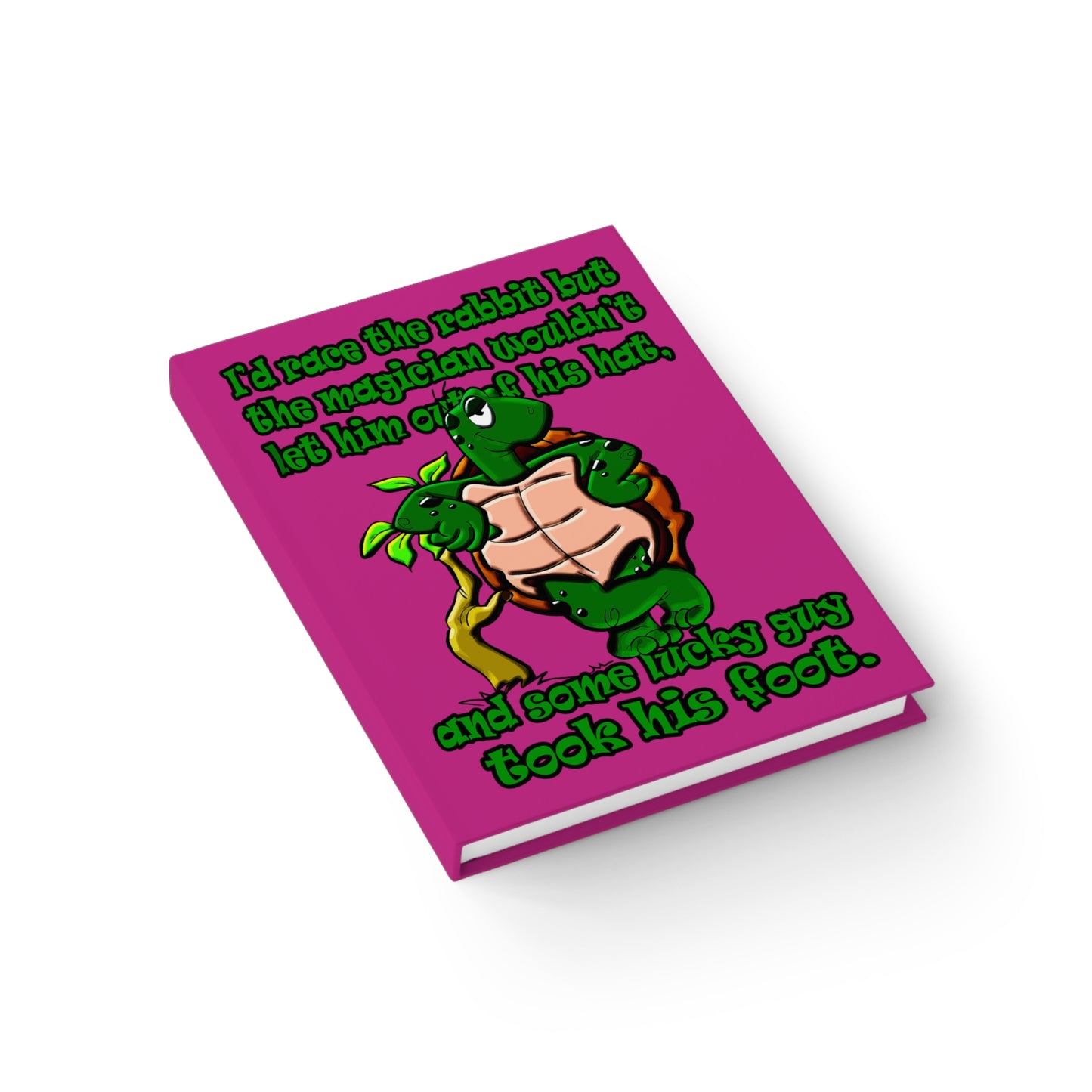 turtle race - journal-lined (pink)