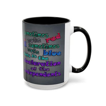 declaration of the independents - Accent Mug (grey-light grey)