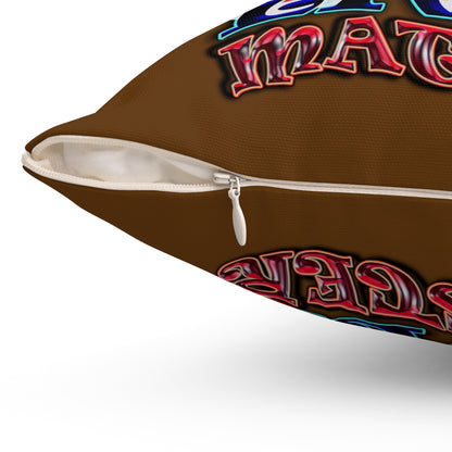 rw&b lives matter - Spun Polyester Square Pillow - (brown)