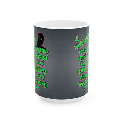 noticed you noticing - White Mug (grey-light grey)