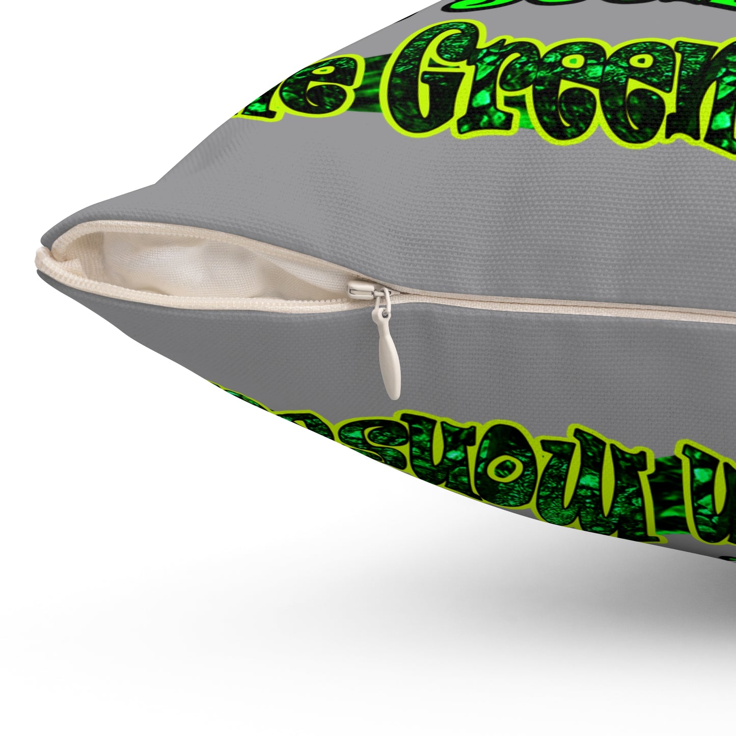 christmas spirits of boston - Spun Polyester Square Pillow - (grey)