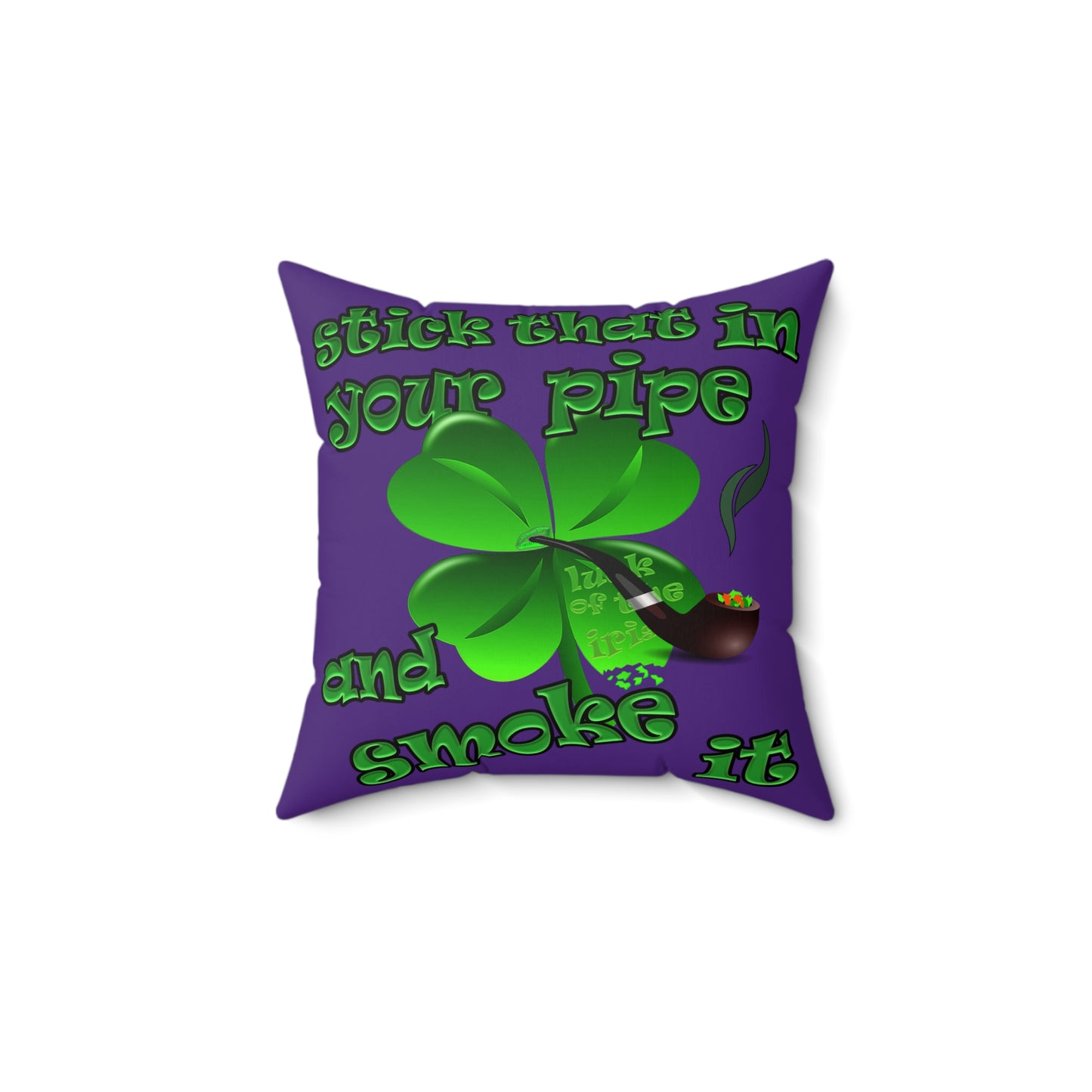 celtics logo - Faux Suede Square Pillow - (purple)