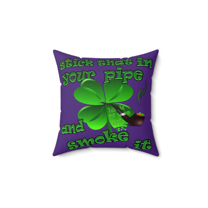 celtics logo - Faux Suede Square Pillow - (purple)