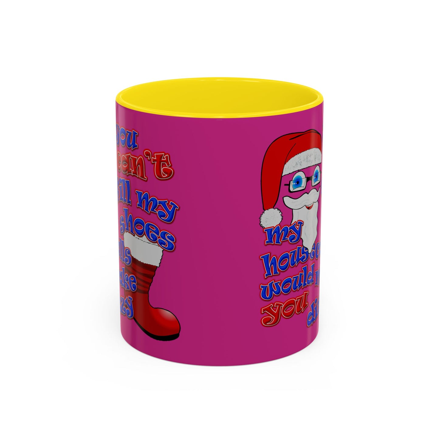 santa's shoes - Accent Mug (pink)